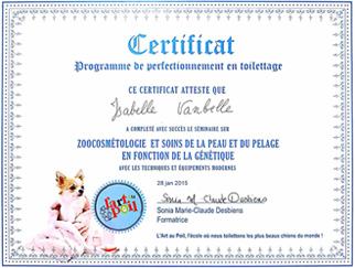 certif zoocosmetologie